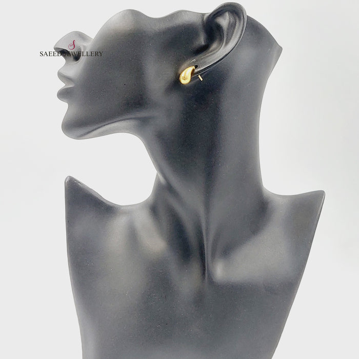 18K حلق برغي لوزة-مجوهرات الشيخ سعيد-Saeed Jewelry