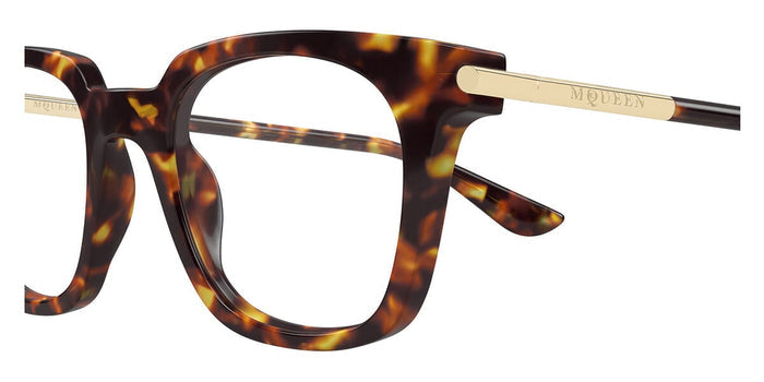 Alexander Mcqueen AM0521O#colour_shiny-dark-havana-and-gold