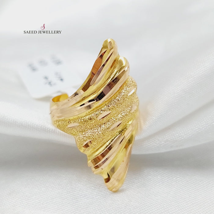 Antique Ring Made Of 21K Yellow Gold by Saeed Jewelry-27479