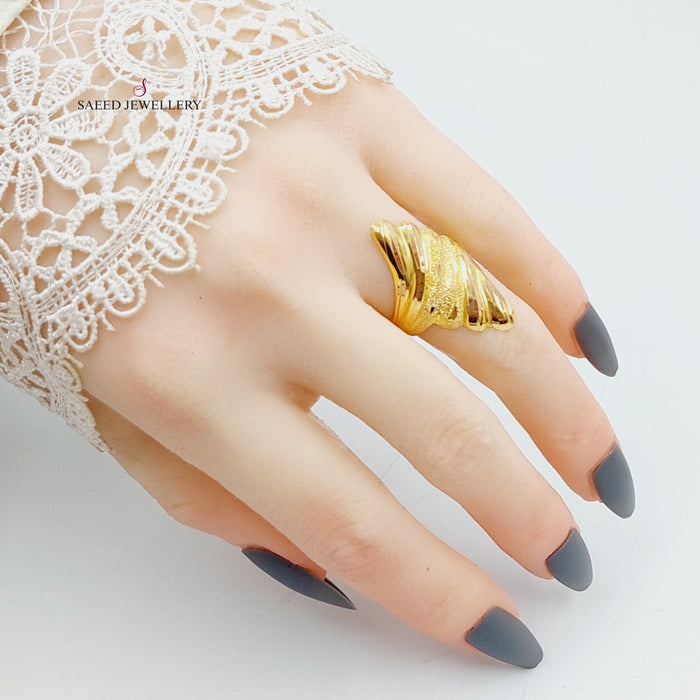 Antique Ring Made Of 21K Yellow Gold by Saeed Jewelry-27479