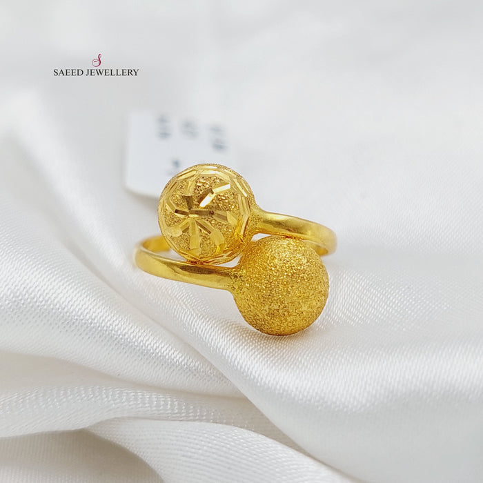 Antique Ring Made Of 21K Yellow Gold by Saeed Jewelry-27497