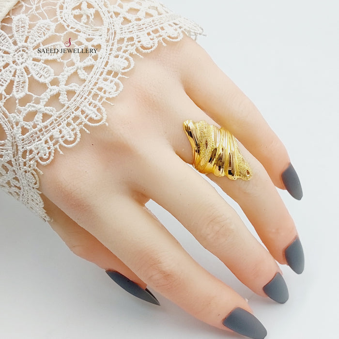 Antique Ring Made Of 21K Yellow Gold by Saeed Jewelry-27487