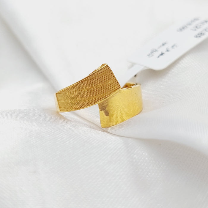 Antiqued Belt Ring Made Of 21K Yellow Gold by Saeed Jewelry-28050