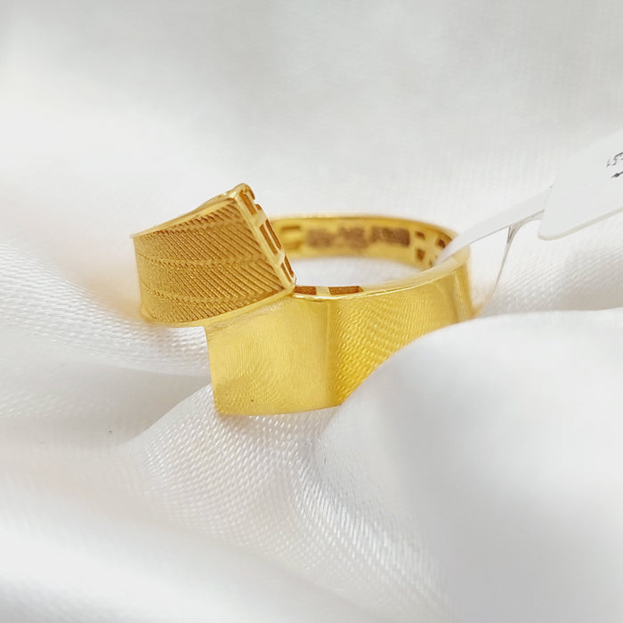 Antiqued Belt Ring Made Of 21K Yellow Gold by Saeed Jewelry-28050