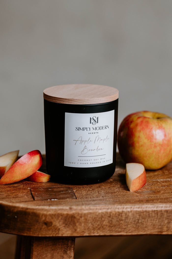 Apple Maple Bourbon Wood-Wick Candle