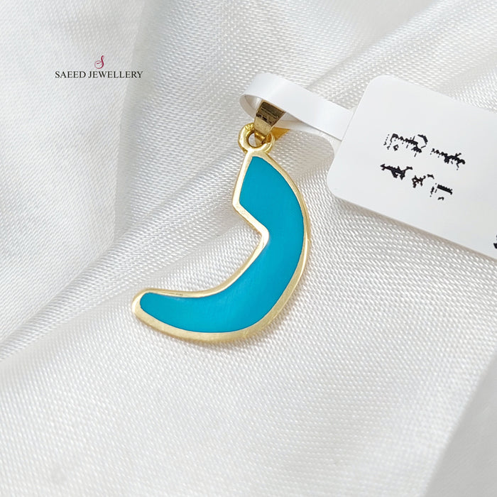 18K Arabic Letter Pendant Made of 18K Yellow Gold by Saeed Jewelry-27193
