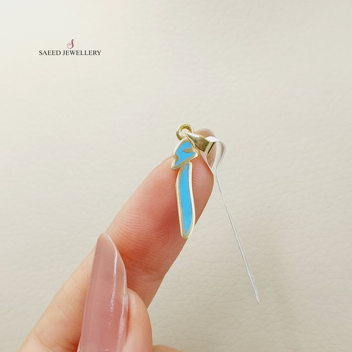 18K Arabic Letter Pendant Made of 18K Yellow Gold by Saeed Jewelry-27198