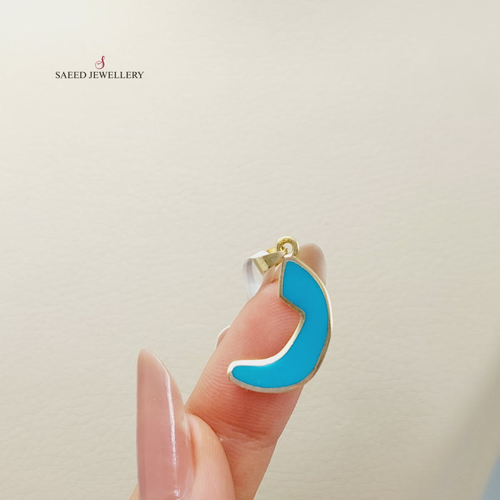 18K Arabic Letter Pendant Made of 18K Yellow Gold by Saeed Jewelry-27193