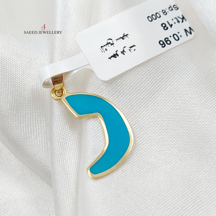 18K Arabic Letter Pendant Made of 18K Yellow Gold by Saeed Jewelry-27193