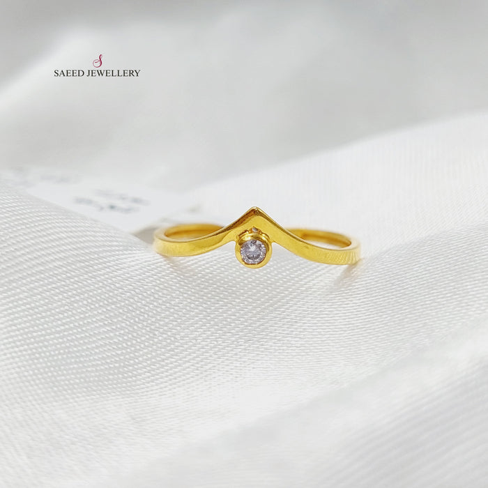 Arrow Ring Made Of 21K Yellow Gold by Saeed Jewelry-27707