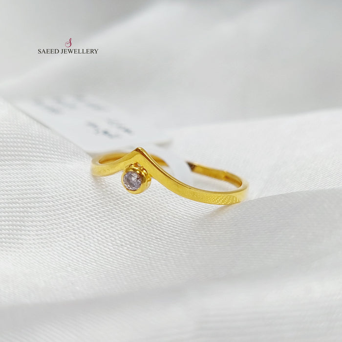 Arrow Ring Made Of 21K Yellow Gold by Saeed Jewelry-27707