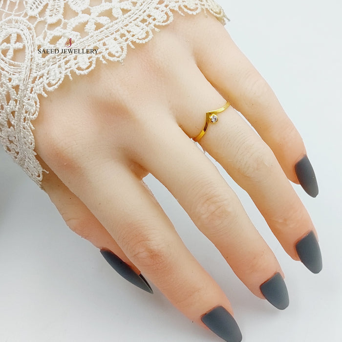Arrow Ring Made Of 21K Yellow Gold by Saeed Jewelry-27707