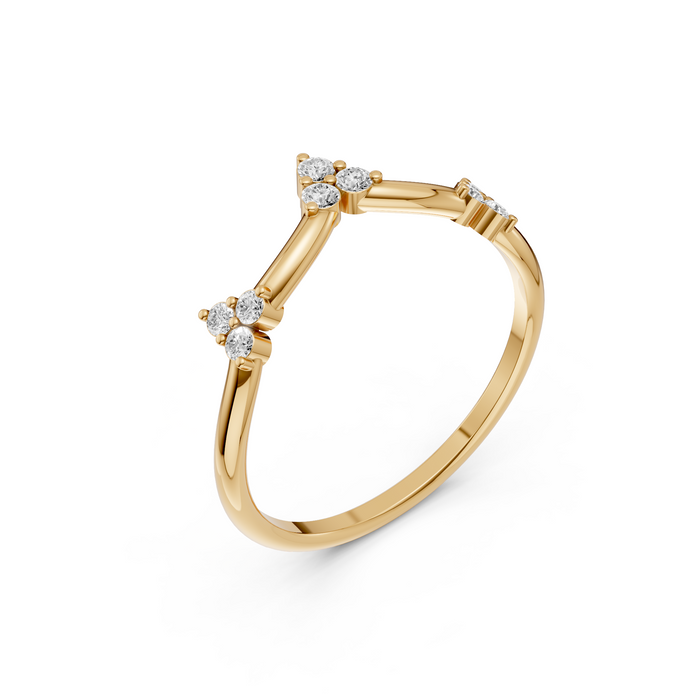 Aurora Multi Cluster Round Lab Grown Diamond Bypass Ring