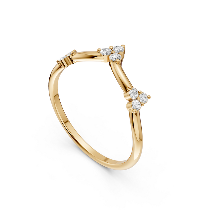 Aurora Multi Cluster Round Lab Grown Diamond Bypass Ring