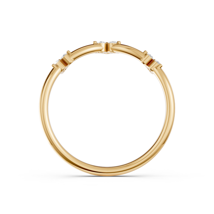 Aurora Multi Cluster Round Lab Grown Diamond Bypass Ring