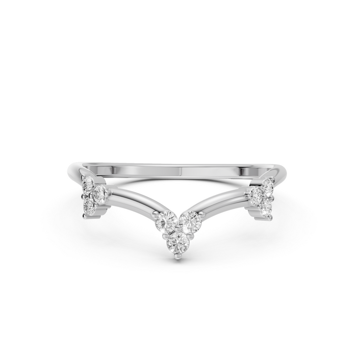 Aurora Multi Cluster Round Lab Grown Diamond Bypass Ring