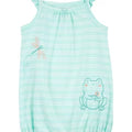 Baby Striped Frog Cotton Romper 6M