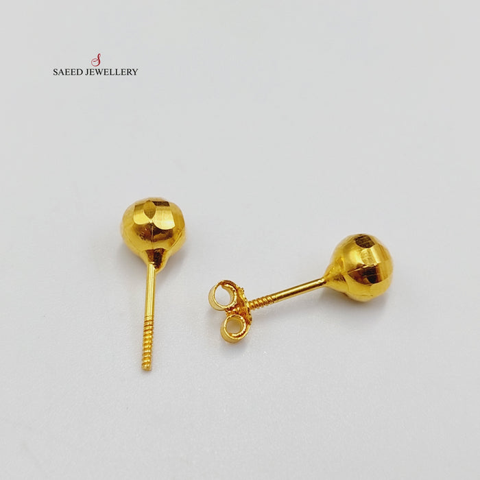 Balls Earrings  Made Of 18K Yellow Gold by Saeed Jewelry-29307