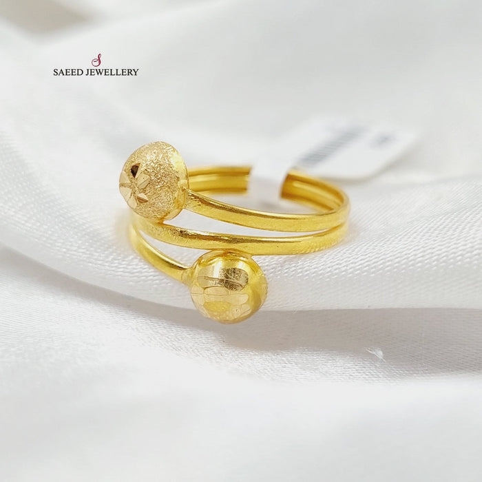 Balls Ring  Made Of 21K Yellow Gold by Saeed Jewelry-29477