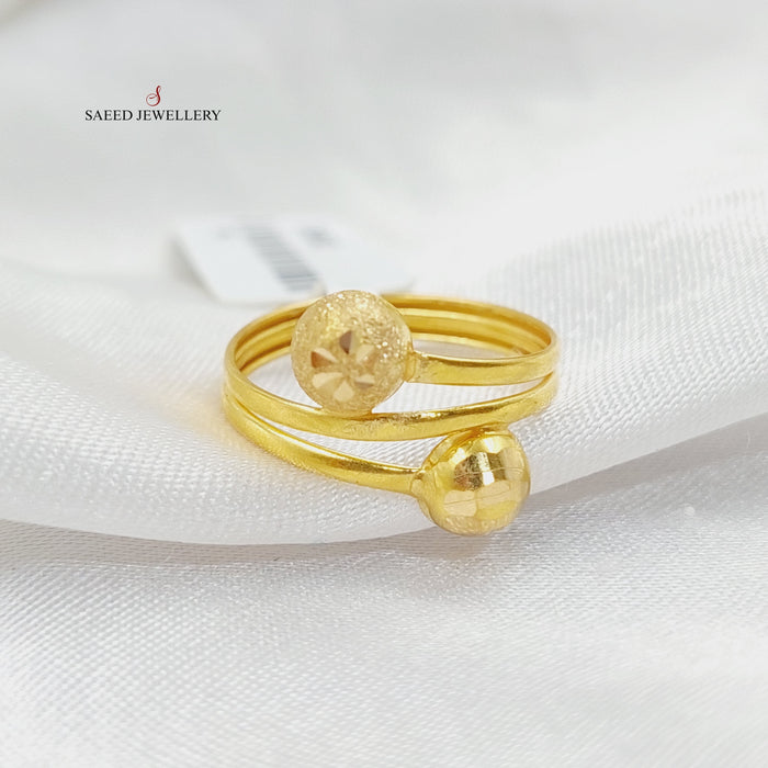 Balls Ring  Made Of 21K Yellow Gold by Saeed Jewelry-29063