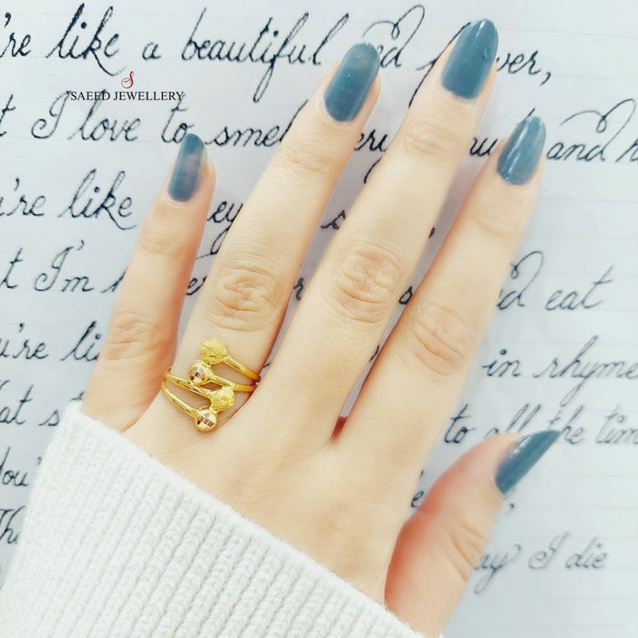 Balls Ring  Made Of 21K Yellow Gold by Saeed Jewelry-29132