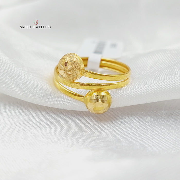 Balls Ring  Made Of 21K Yellow Gold by Saeed Jewelry-29063