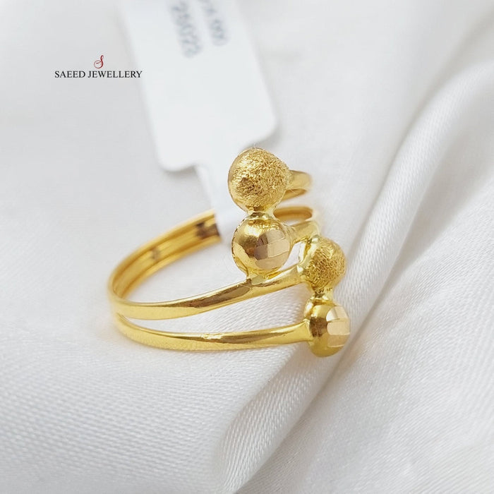 Balls Ring  Made Of 21K Yellow Gold by Saeed Jewelry-29129