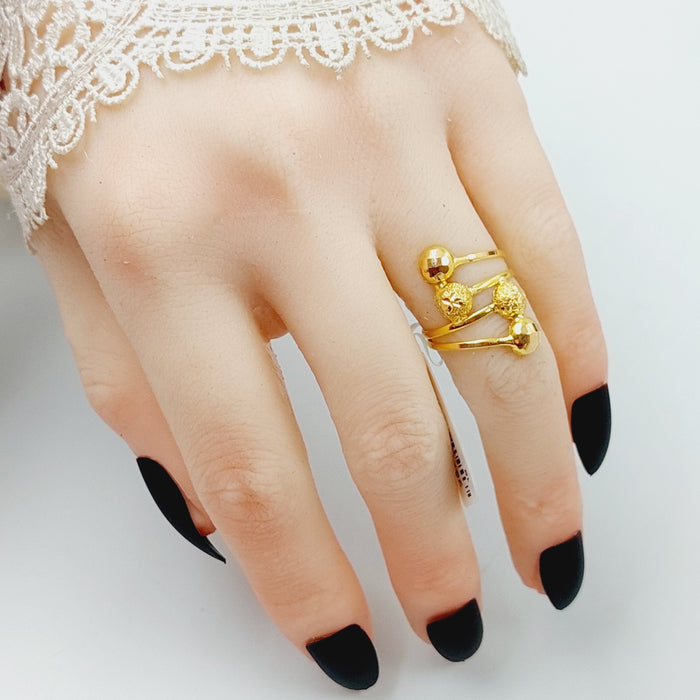 Balls Ring  Made Of 21K Yellow Gold by Saeed Jewelry-28733