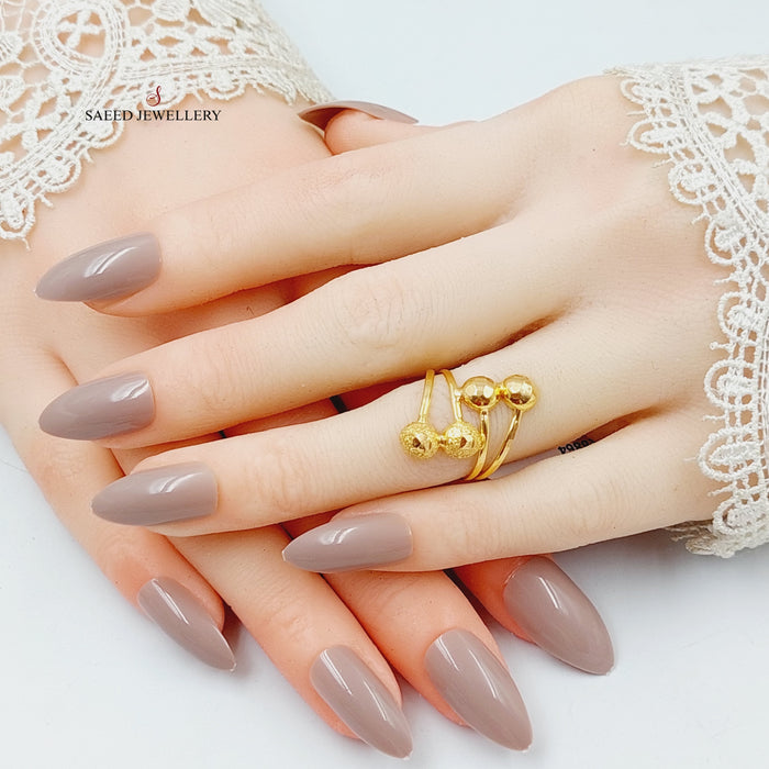 Balls Ring  Made Of 21K Yellow Gold by Saeed Jewelry-28864