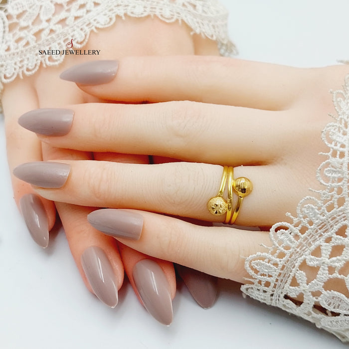 Balls Ring  Made Of 21K Yellow Gold by Saeed Jewelry-29063