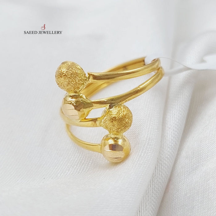Balls Ring  Made Of 21K Yellow Gold by Saeed Jewelry-29129