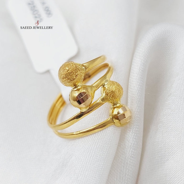 Balls Ring  Made Of 21K Yellow Gold by Saeed Jewelry-29129