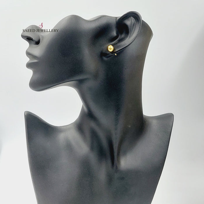 Balls Screw Earrings  Made Of 18K Yellow Gold by Saeed Jewelry-30542