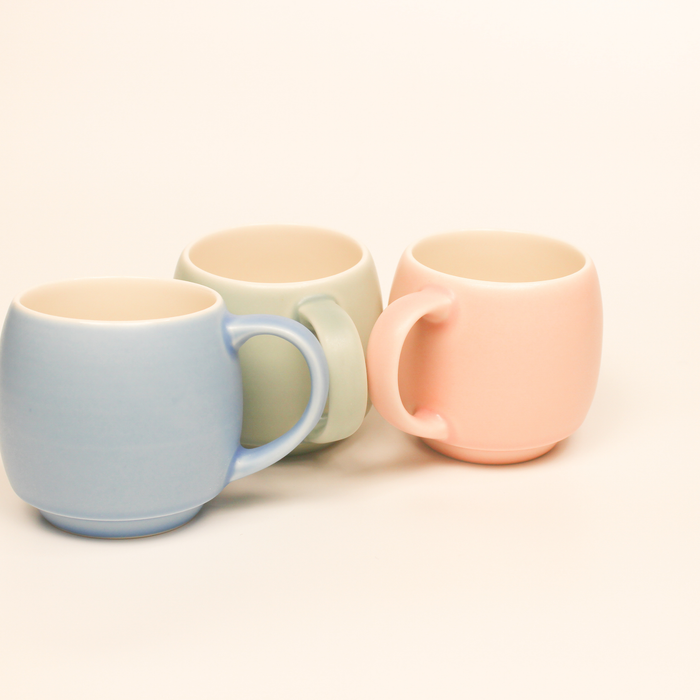 Barrel Stacking Mug – Matte Beige Porcelain Aroma Coffee Mug