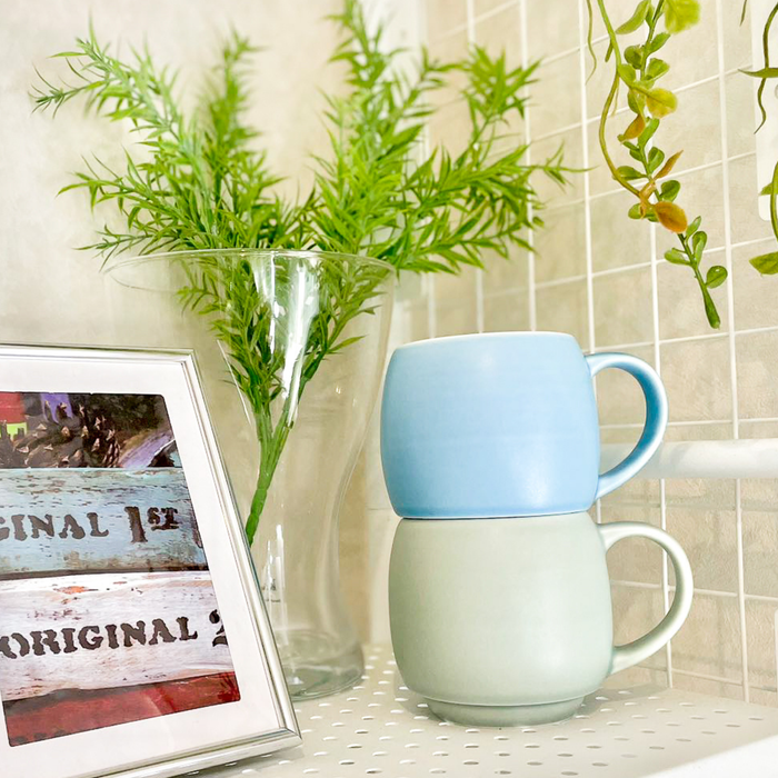 Barrel Stacking Mug – Matte Beige Porcelain Aroma Coffee Mug