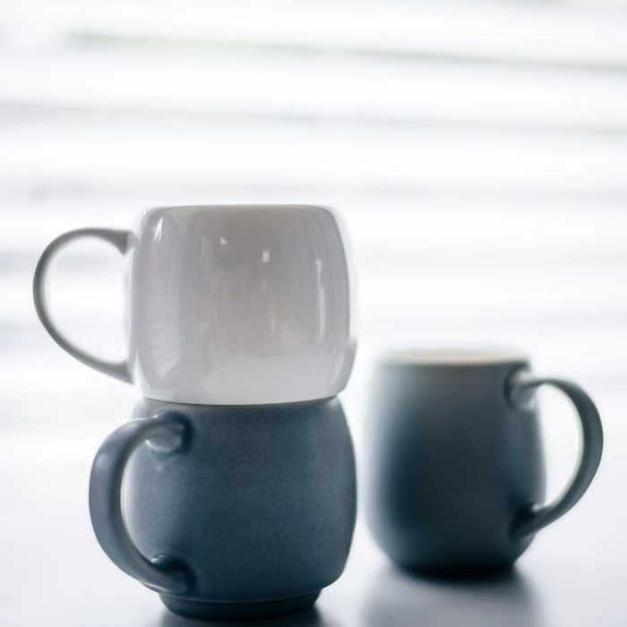Barrel Stacking Mug – Matte Beige Porcelain Aroma Coffee Mug