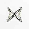 Beaded X design ring image 0