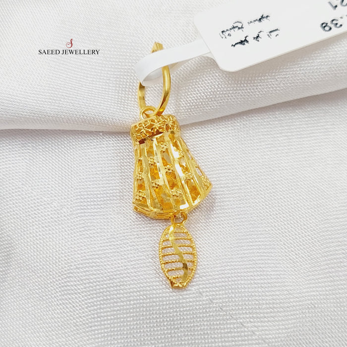 Bell Pendant Made Of 21K Yellow Gold by Saeed Jewelry-28161