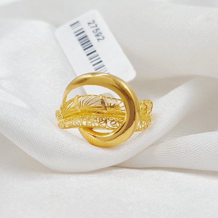 Belt Ring Made Of 21K Yellow Gold by Saeed Jewelry-27592