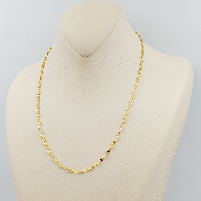 21K Blades Chain Made of 21K Yellow Gold by Saeed Jewelry-25204