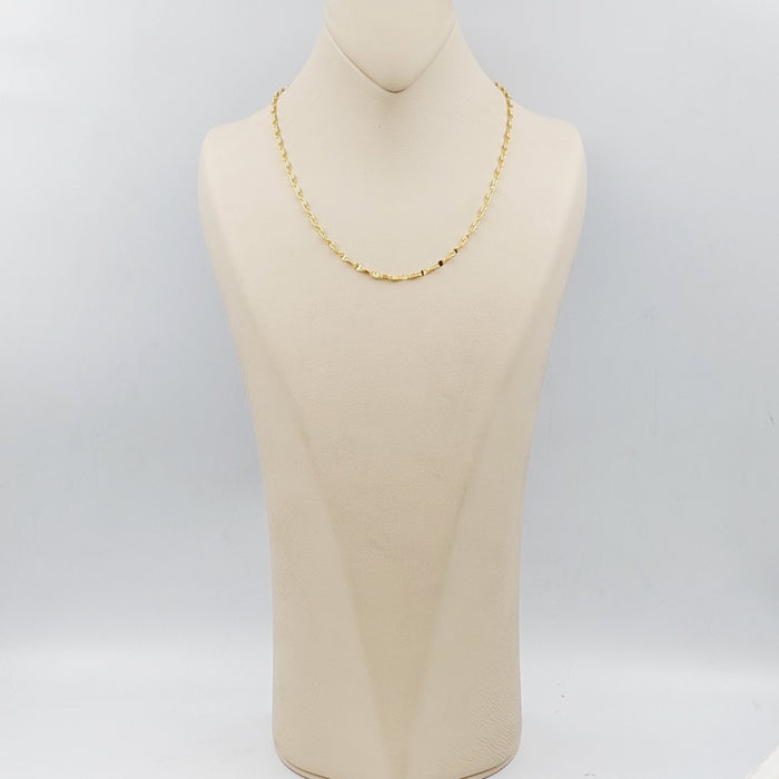 21K Blades Chain Made of 21K Yellow Gold by Saeed Jewelry-25204