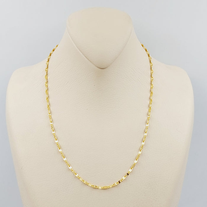 21K Blades Chain Made of 21K Yellow Gold by Saeed Jewelry-25204