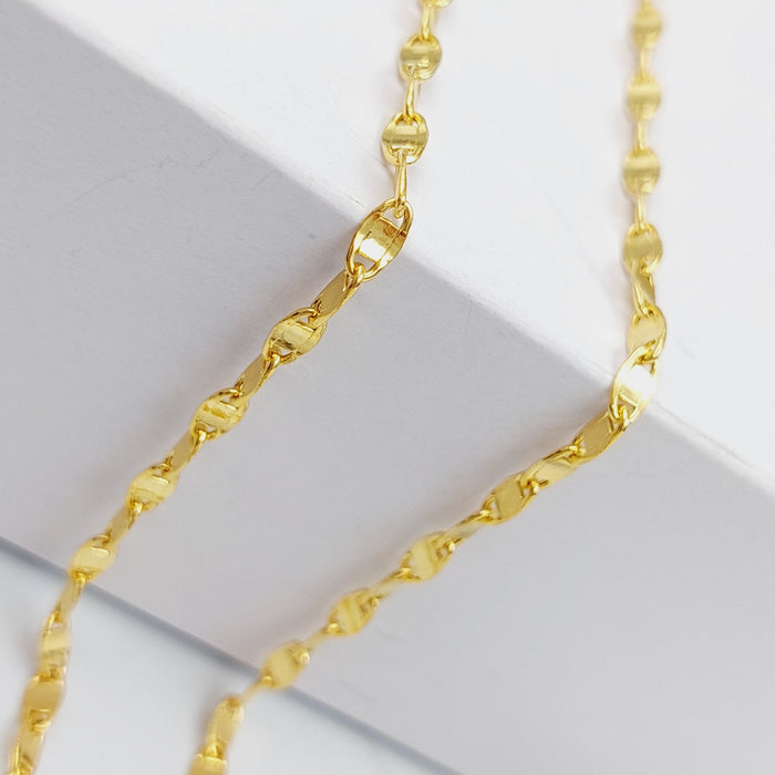 21K Blade Chain Made of 21K Yellow Gold by Saeed Jewelry-25199