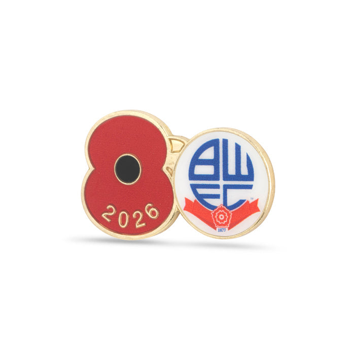 Bolton Wanderers Poppy Football Pin 2026