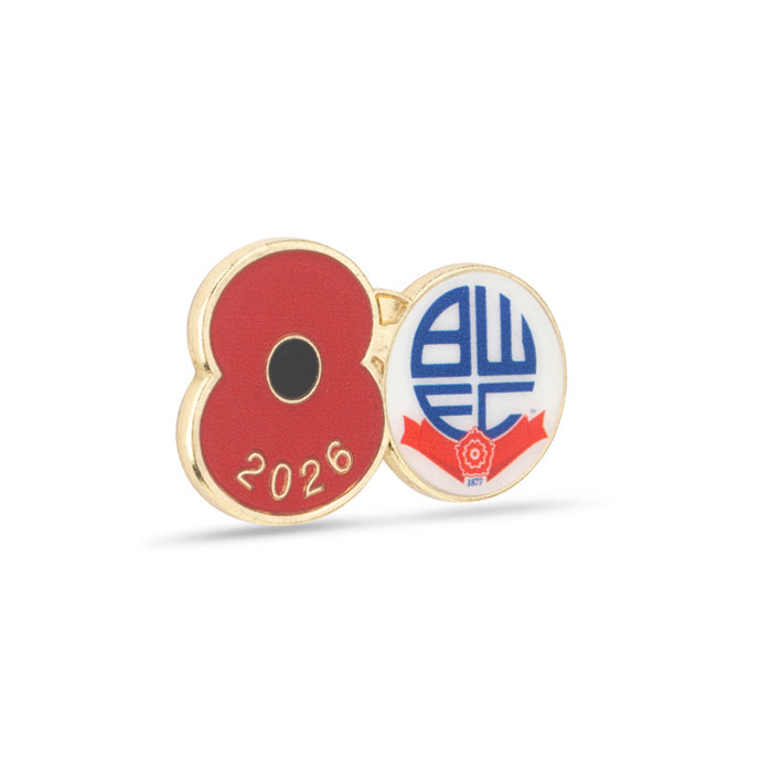 Bolton Wanderers Poppy Football Pin 2026