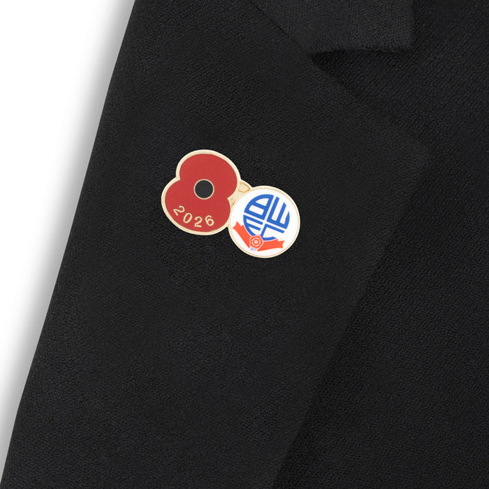 Bolton Wanderers Poppy Football Pin 2026