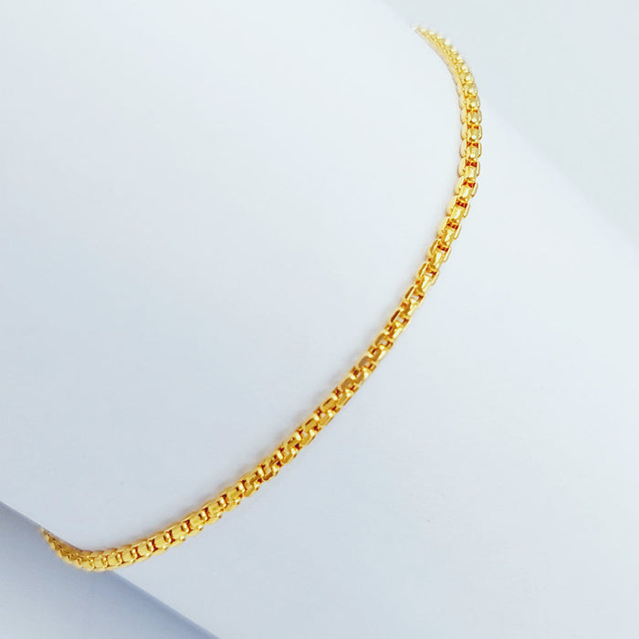 21K Box Bracelet Made of 21K Yellow Gold by Saeed Jewelry-25268