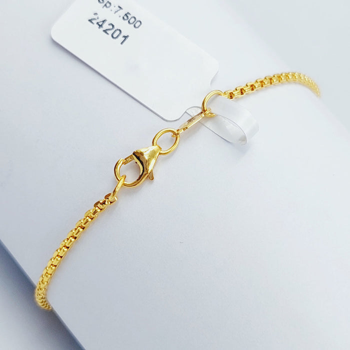 21K Box Bracelet Made of 21K Yellow Gold by Saeed Jewelry-25268