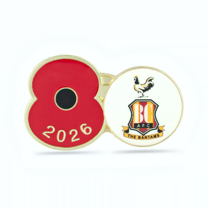 Bradford City Poppy Football Pin 2026