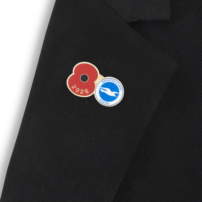Brighton & Hove Albion Poppy Football Pin 2026